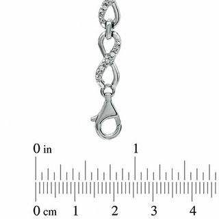0.16 CT. T.W. Diamond Figure Eight Link Bracelet in Sterling Silver|Peoples Jewellers