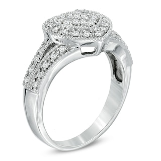 0.25 CT. T.W. Princess-Cut Diamond Heart Ring in Sterling Silver|Peoples Jewellers