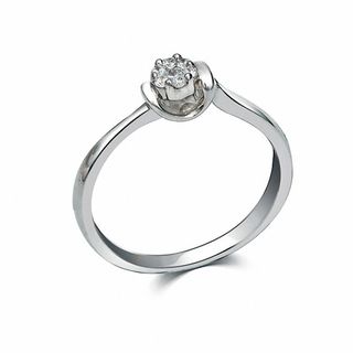 0.25 CT. T.W. Quad Princess-Cut Diamond Promise Ring in 10K White Gold|Peoples Jewellers