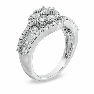 1.50 CT. T.W. Diamond Swirl Ring in 10K White Gold|Peoples Jewellers