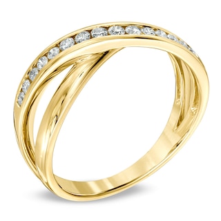 0.25 CT. T.W. Diamond "X" Band in 10K Gold|Peoples Jewellers