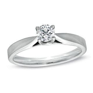 Celebration Canadian Ideal 0.30 CT. Certified Diamond Engagement Ring in 14K White Gold (I/I1)|Peoples Jewellers