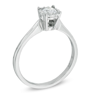 0.25 CT. Diamond Solitaire Promise Ring in 10K White Gold|Peoples Jewellers