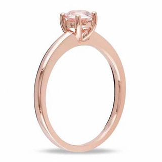 5.0mm Morganite Solitaire Promise Ring in 10K Rose Gold|Peoples Jewellers
