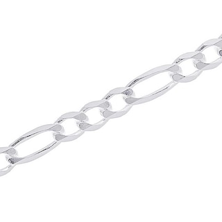 9.5mm Figaro Chain Bracelet in Sterling Silver - 8.5"|Peoples Jewellers