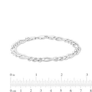 Men's 7.0mm Figaro Chain Bracelet in Sterling Silver - 8.5"|Peoples Jewellers