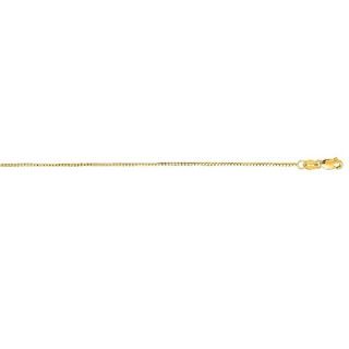 053 Gauge Box Chain Necklace in 14K Gold