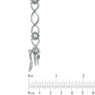 0.10 CT. T.W. Diamond Infinity Link Bracelet in 10K White Gold|Peoples Jewellers