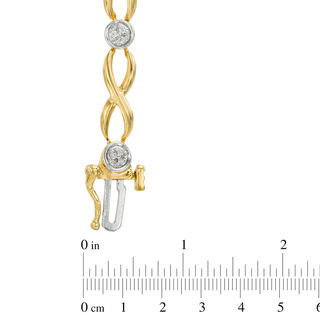 0.13 CT. T.W. Diamond Cluster Infinity Link Bracelet in 10K Gold|Peoples Jewellers