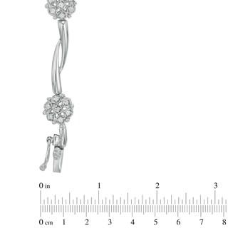 0.33 CT. T.W. Diamond Flower Garland Bracelet 10K White Gold|Peoples Jewellers
