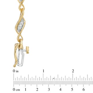0.25 CT. T.W. Diamond Cascading Swirl Bracelet in 10K Gold|Peoples Jewellers