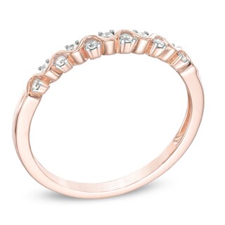 Diamond Accent Anniversary Band in 10K Rose Gold|Peoples Jewellers