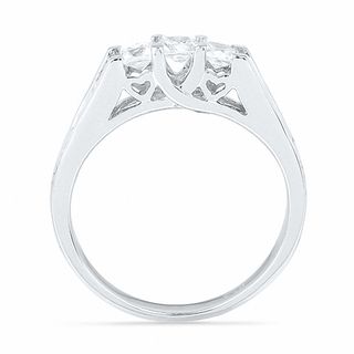 0.50 CT. T.W. Princess-Cut Diamond Three Stone Engagement Ring in 10K Gold|Peoples Jewellers