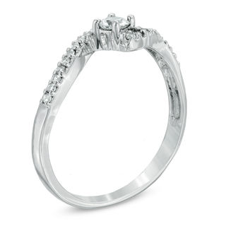 0.25 CT. T.W. Diamond Promise Bypass Promise Ring in 10K White Gold|Peoples Jewellers