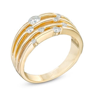 0.50 CT. T.W. Diamond Layered Orbit Ring in 10K Gold|Peoples Jewellers
