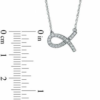 0.10 CT. T.W. Diamond Ichthys Necklace in Sterling Silver|Peoples Jewellers