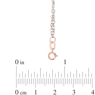 Double Row Heart Bracelet in 10K Two-Tone Gold - 7.25"|Peoples Jewellers