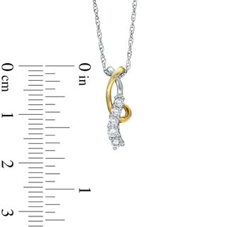 0.20 CT. T.W. Certified Canadian Diamond Journey Pendant in 14K Two-Tone Gold (I/I1)|Peoples Jewellers