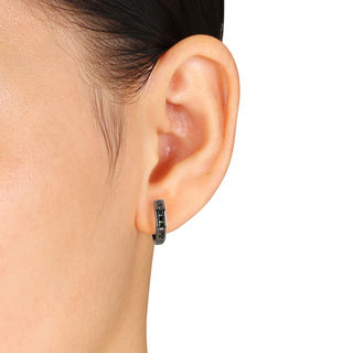 Zales black sales hoop earrings