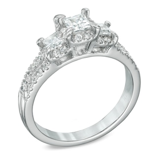 Celebration Canadian Ideal 1.00 CT. T.W. Princess-Cut Certified Diamond Ring in 14K White Gold (I/I1)|Peoples Jewellers