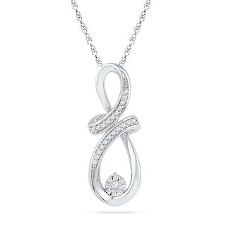 0.12 CT. T.W. Diamond Infinity Pendant in Sterling Silver|Peoples Jewellers