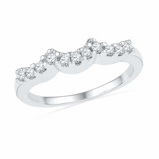 1.25 CT. T.W. Diamond Cluster Three Stone Bridal Set in 10K White Gold|Peoples Jewellers