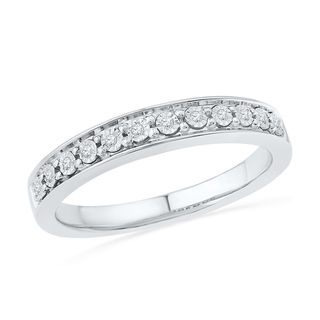 Diamond Accent Anniversary Band in Sterling Silver|Peoples Jewellers