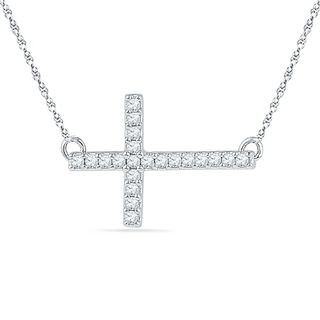 side lying cross necklace