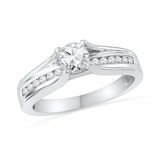 0.75 CT. T.W. Diamond Engagement Ring in 10K White Gold|Peoples Jewellers