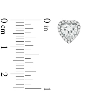 Heart-Shaped Lab-Created White Sapphire Pendant, Ring and Earrings Set in Sterling Silver