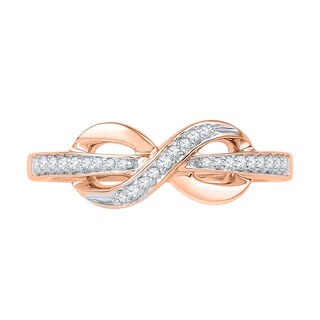 0.12 CT. T.W. Diamond Infinity Ring in 10K Rose Gold|Peoples Jewellers