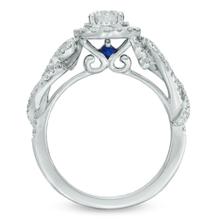 Vera Wang Love Collection 0.83 CT. T.W. Diamond Vintage-Style Engagement Ring in 14K White Gold|Peoples Jewellers