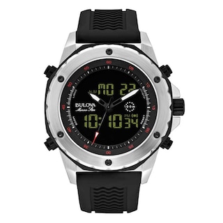 Men's Bulova Marine Star Strap Digital Watch with Black Dial (Model: 98C119)|Peoples Jewellers