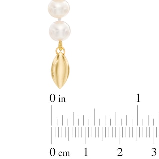 6.0-7.0mm Freshwater Cultured Pearl Strand Necklace with 14K Gold Clasp|Peoples Jewellers