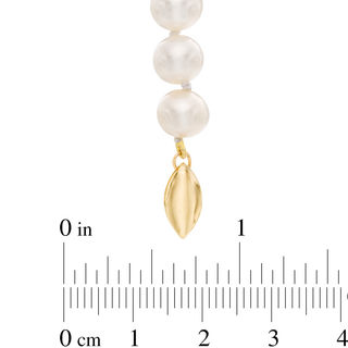7.0-8.0mm Freshwater Cultured Pearl Strand Necklace with 14K Gold Clasp|Peoples Jewellers