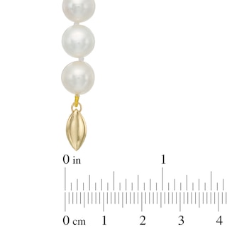 8.0-10.0mm Freshwater Cultured Pearl Graduated Strand Necklace with 14K Gold Clasp|Peoples Jewellers