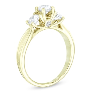 0.95 CT. T.W. Diamond Past Present Future® Engagement Ring in 14K Gold|Peoples Jewellers