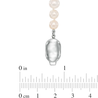 6.0-7.0mm Freshwater Cultured Pearl Strand Necklace with Sterling Silver Clasp-60"|Peoples Jewellers