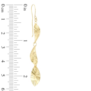 Diamond-Cut Sparkle Drop Earrings in 10K Gold|Peoples Jewellers
