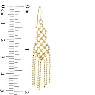 Beaded Chain Fringe Drop Earrings in 10K Gold|Peoples Jewellers