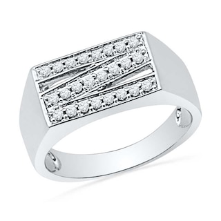 Men's 0.25 CT. T.W. Diamond Ring in 10K White Gold|Peoples Jewellers