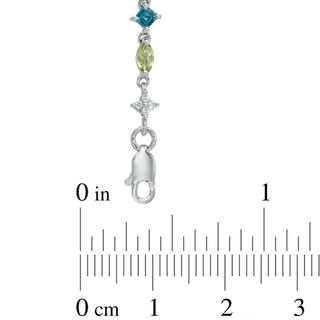 Multi-Gemstone Bracelet in Sterling Silver - 7.5"|Peoples Jewellers