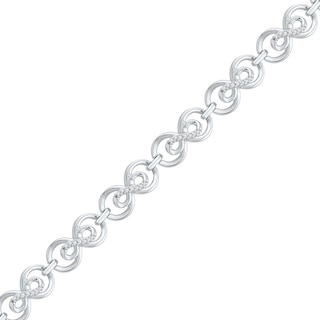 0.33 CT. T.W. Diamond Infinity Bracelet in Sterling Silver - 7.25"|Peoples Jewellers