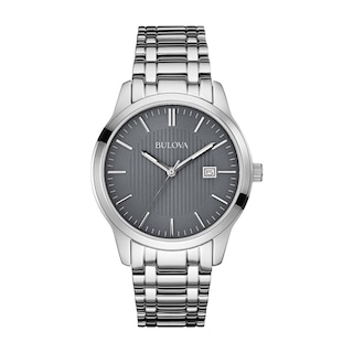 Men's Bulova Classic Watch with Grey Dial (Model: 96B224)|Peoples Jewellers
