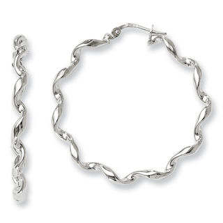 3.5 x 35.0mm Spiral Hoop Earrings in Sterling Silver|Peoples Jewellers