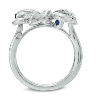 Vera Wang Love Collection 0.19 CT. T.W. Diamond Bow Ring in Sterling Silver|Peoples Jewellers