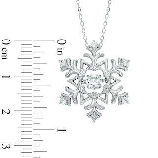 Unstoppable Love™ 6.0mm Lab-Created White Sapphire Snowflake Pendant in Sterling Silver|Peoples Jewellers