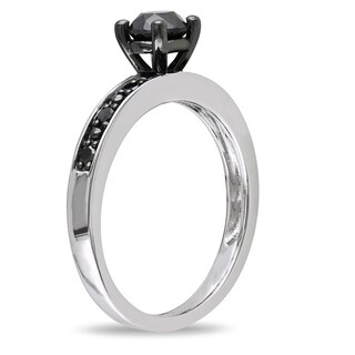 0.85 CT. T.W. Black Diamond Ring in Sterling Silver|Peoples Jewellers