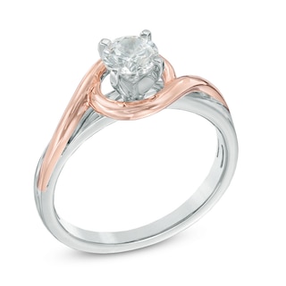0.58 CT. Certified Canadian Diamond Solitaire Engagement Ring in 14K Two-Tone Gold (I/I1)|Peoples Jewellers
