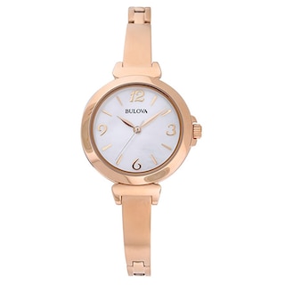 Ladies' Bulova Rose-Tone Watch with Mother-of-Pearl Dial (Model: 97L137)|Peoples Jewellers